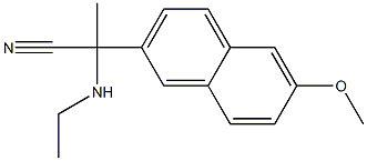 2-(ethylamino)-2-(6-methoxynaphthalen-2-yl)propanenitrile Struktur