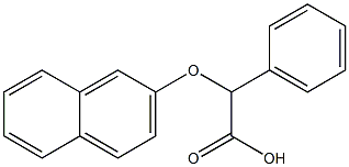 2-(naphthalen-2-yloxy)-2-phenylacetic acid Struktur