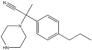 2-(piperazin-1-yl)-2-(4-propylphenyl)propanenitrile Struktur