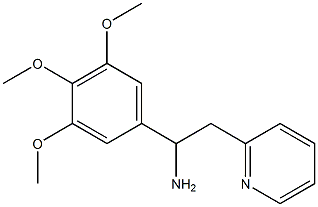 2-(pyridin-2-yl)-1-(3,4,5-trimethoxyphenyl)ethan-1-amine Struktur