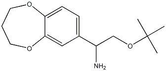 2-(tert-butoxy)-1-(3,4-dihydro-2H-1,5-benzodioxepin-7-yl)ethan-1-amine Struktur