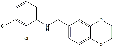 2,3-dichloro-N-(2,3-dihydro-1,4-benzodioxin-6-ylmethyl)aniline Struktur