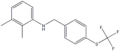 2,3-dimethyl-N-({4-[(trifluoromethyl)sulfanyl]phenyl}methyl)aniline Struktur