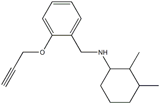 2,3-dimethyl-N-{[2-(prop-2-yn-1-yloxy)phenyl]methyl}cyclohexan-1-amine Struktur