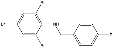 2,4,6-tribromo-N-[(4-fluorophenyl)methyl]aniline Struktur