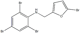 2,4,6-tribromo-N-[(5-bromofuran-2-yl)methyl]aniline Struktur