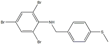 2,4,6-tribromo-N-{[4-(methylsulfanyl)phenyl]methyl}aniline Struktur