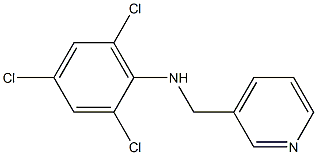 2,4,6-trichloro-N-(pyridin-3-ylmethyl)aniline Struktur