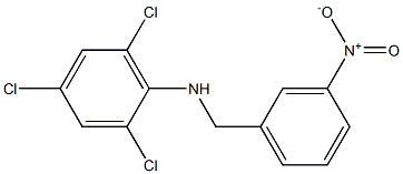 2,4,6-trichloro-N-[(3-nitrophenyl)methyl]aniline Struktur