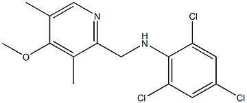 2,4,6-trichloro-N-[(4-methoxy-3,5-dimethylpyridin-2-yl)methyl]aniline Struktur