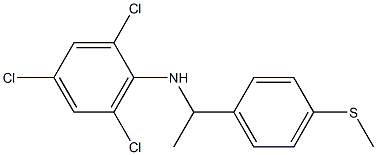 2,4,6-trichloro-N-{1-[4-(methylsulfanyl)phenyl]ethyl}aniline Struktur