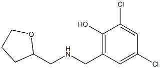 2,4-dichloro-6-{[(oxolan-2-ylmethyl)amino]methyl}phenol Struktur