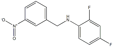 2,4-difluoro-N-[(3-nitrophenyl)methyl]aniline Struktur