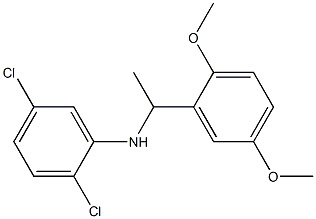 2,5-dichloro-N-[1-(2,5-dimethoxyphenyl)ethyl]aniline Struktur