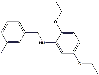 2,5-diethoxy-N-[(3-methylphenyl)methyl]aniline Struktur