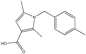 2,5-dimethyl-1-[(4-methylphenyl)methyl]-1H-pyrrole-3-carboxylic acid Struktur