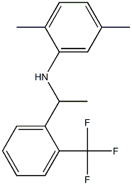 2,5-dimethyl-N-{1-[2-(trifluoromethyl)phenyl]ethyl}aniline Struktur