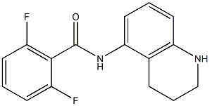 2,6-difluoro-N-(1,2,3,4-tetrahydroquinolin-5-yl)benzamide Struktur