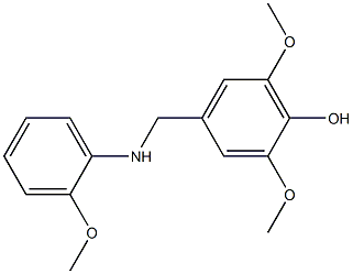 2,6-dimethoxy-4-{[(2-methoxyphenyl)amino]methyl}phenol Struktur