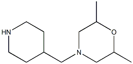 2,6-dimethyl-4-(piperidin-4-ylmethyl)morpholine Struktur