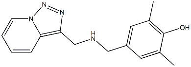 2,6-dimethyl-4-[({[1,2,4]triazolo[3,4-a]pyridin-3-ylmethyl}amino)methyl]phenol Struktur