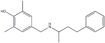 2,6-dimethyl-4-{[(4-phenylbutan-2-yl)amino]methyl}phenol Struktur