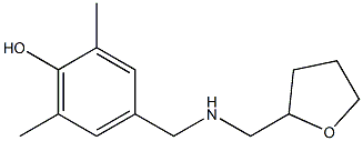 2,6-dimethyl-4-{[(oxolan-2-ylmethyl)amino]methyl}phenol Struktur