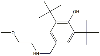 2,6-di-tert-butyl-4-{[(2-methoxyethyl)amino]methyl}phenol Struktur