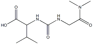 2-[({[2-(dimethylamino)-2-oxoethyl]amino}carbonyl)amino]-3-methylbutanoic acid Struktur