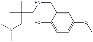 2-[({2-[(dimethylamino)methyl]-2-methylpropyl}amino)methyl]-4-methoxyphenol Struktur