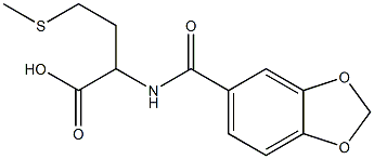 2-[(1,3-benzodioxol-5-ylcarbonyl)amino]-4-(methylthio)butanoic acid Struktur