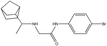 2-[(1-{bicyclo[2.2.1]heptan-2-yl}ethyl)amino]-N-(4-bromophenyl)acetamide Struktur