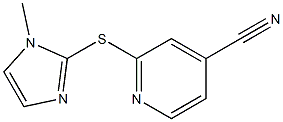 2-[(1-methyl-1H-imidazol-2-yl)sulfanyl]pyridine-4-carbonitrile Struktur