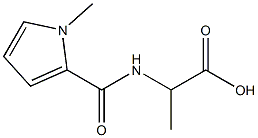 2-[(1-methyl-1H-pyrrol-2-yl)formamido]propanoic acid Struktur