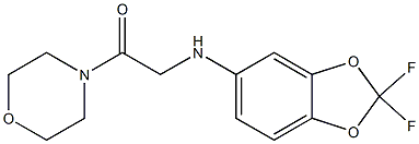 2-[(2,2-difluoro-2H-1,3-benzodioxol-5-yl)amino]-1-(morpholin-4-yl)ethan-1-one Struktur