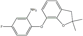 2-[(2,2-dimethyl-2,3-dihydro-1-benzofuran-7-yl)oxy]-5-fluoroaniline Struktur