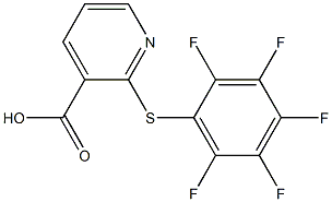 2-[(2,3,4,5,6-pentafluorophenyl)sulfanyl]pyridine-3-carboxylic acid Struktur