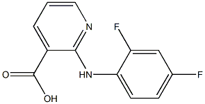 2-[(2,4-difluorophenyl)amino]pyridine-3-carboxylic acid Struktur