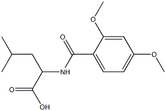 2-[(2,4-dimethoxyphenyl)formamido]-4-methylpentanoic acid Struktur