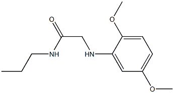 2-[(2,5-dimethoxyphenyl)amino]-N-propylacetamide Struktur