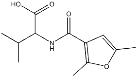 2-[(2,5-dimethyl-3-furoyl)amino]-3-methylbutanoic acid Struktur