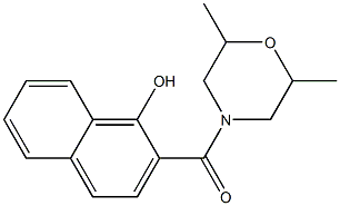 2-[(2,6-dimethylmorpholin-4-yl)carbonyl]naphthalen-1-ol Struktur