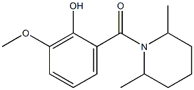 2-[(2,6-dimethylpiperidin-1-yl)carbonyl]-6-methoxyphenol Struktur