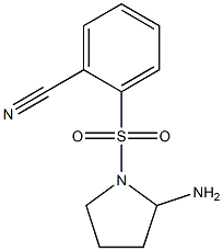 2-[(2-aminopyrrolidine-1-)sulfonyl]benzonitrile Struktur