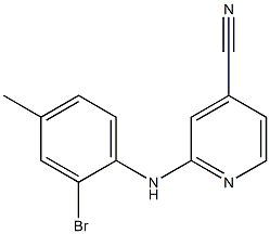 2-[(2-bromo-4-methylphenyl)amino]isonicotinonitrile Struktur