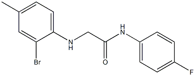 2-[(2-bromo-4-methylphenyl)amino]-N-(4-fluorophenyl)acetamide Struktur