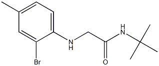 2-[(2-bromo-4-methylphenyl)amino]-N-tert-butylacetamide Struktur