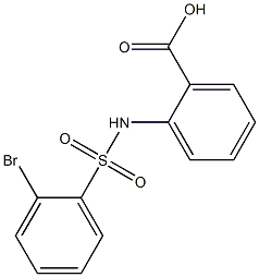 2-[(2-bromobenzene)sulfonamido]benzoic acid Struktur