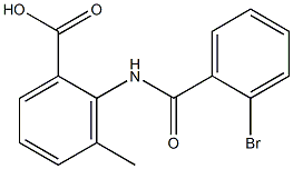 2-[(2-bromobenzoyl)amino]-3-methylbenzoic acid Struktur