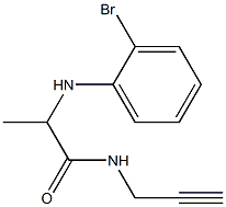 2-[(2-bromophenyl)amino]-N-(prop-2-yn-1-yl)propanamide Struktur